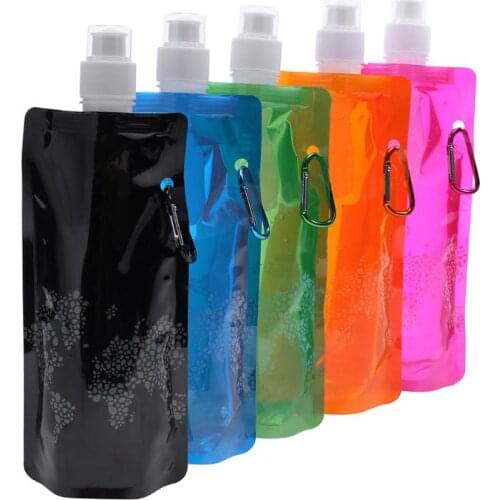 Portable Ultralight Foldable Silicone Water bag Water Bottle Bag Outdoor Sport Supplies Hiking Camping Soft Flask Water Bag NEW