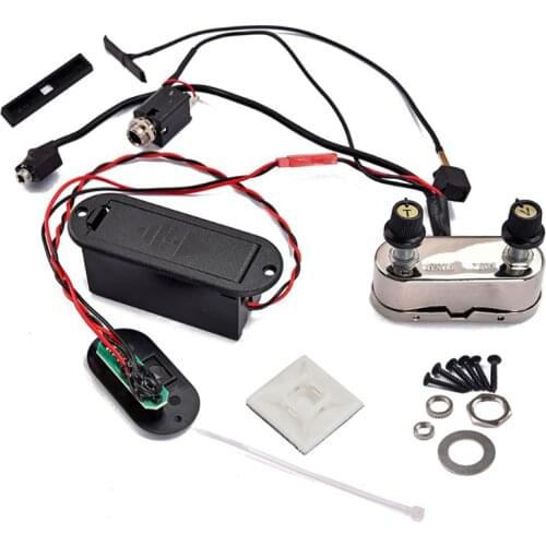 Practical Replacement 3.5mm Jack Bridge Pickup EQ Amplifier Preamp Kit Set for Electric Violin Accessories Soundhole Pickup