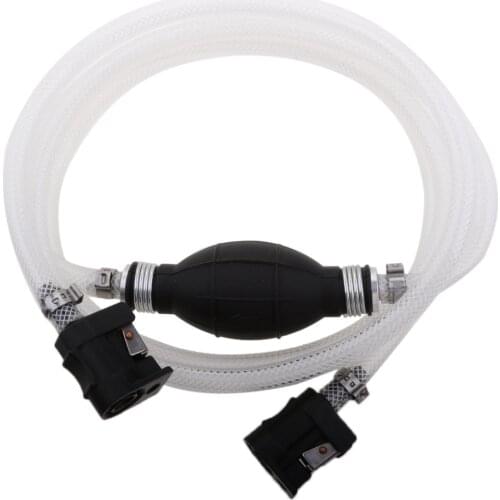 Boat 8mm 5/16' Gas Hose Fuel Line Assembly Primer Bulb with Connector White