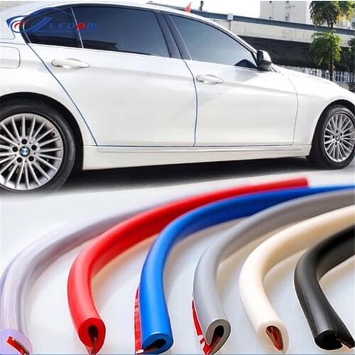 2.5M/5M/10M Car Door Trips Rubber Edge Protective Strips Side Doors Moldings Adhesive Scratch Protector Vehicle For Cars Auto