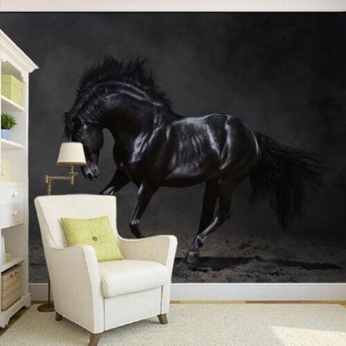 Drop Shipping Photo Wallpaper 3D Stereo Horse Running TV Background Decorative Painting Living Room Bedroom Wallpaper Mural