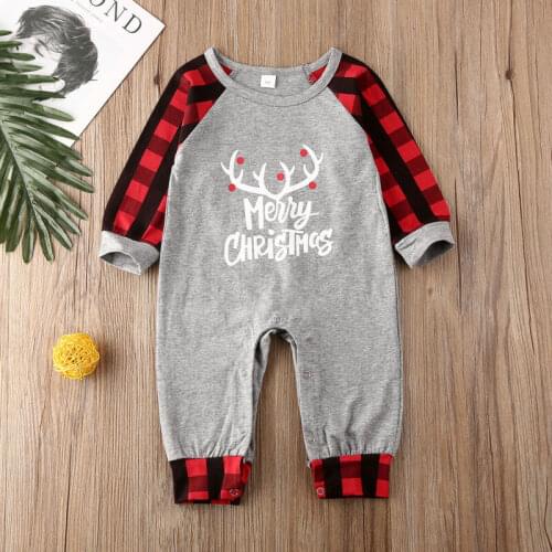 Newborn Baby Boys Girls 0-18M Xmas Cotton Romper Deer Jumpsuit Christmas Clothes