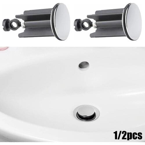 Universal Sink Plug Bathroom 40mm Pop-Up Plug Replacement Drain Plug Push Down Waste Drainer Plug Bathtub Round