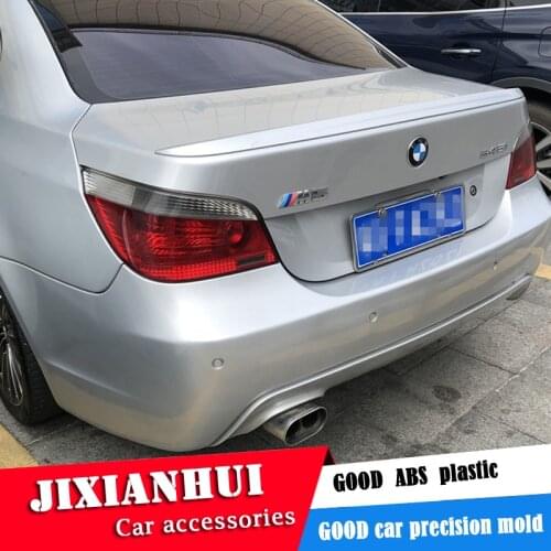For E60 Spoiler 2006-2010 BMW 5 series 520i 320li 525li 528i Spoiler m5P ABS plastic Material Car Rear Wing Color Rear Spoiler