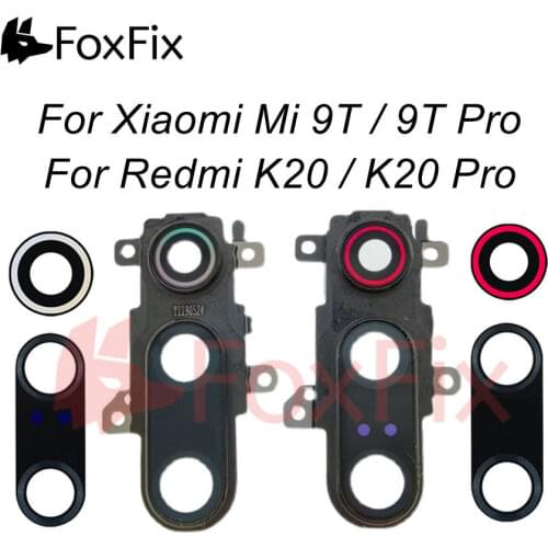 Rear Camera Lens Glass For Xiaomi Mi 9T Pro Redmi K20 Pro Back Camera Lens Glass With Frame Holder Bezel Replacement Parts