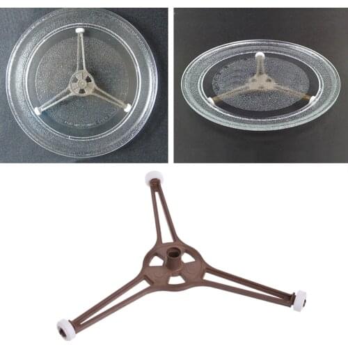 Microwave Oven Triangle Shaped Tray For Microwave Parts 24.5cm Flat Glass Plate U1JE
