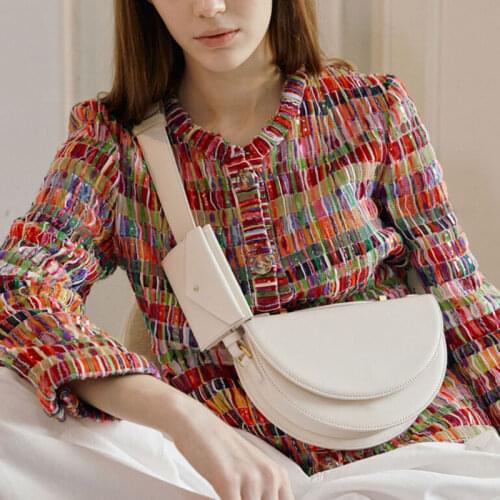 Fashion Saddle Women Crossbody Bags Designer Wide Strap Shoulder Bag Luxury Pu Leather Messenger Bag Lady Small Flap 2 Bags Set