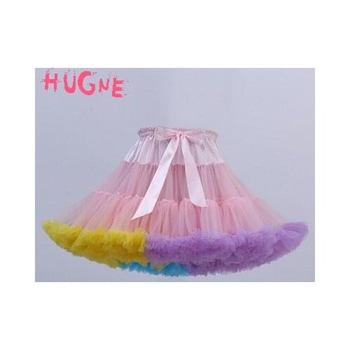 Womens mini Tulle Skirts Fluffy Chiffon Pettiskirts Party Dance Tutu Skirts Faldas Saia jupe courte Lolita Petticoat underskirts