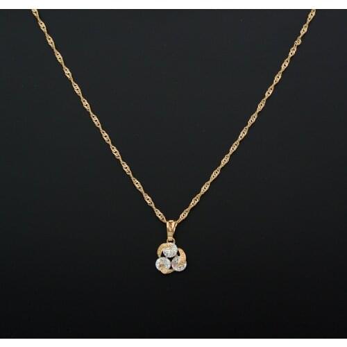 Lucky Charms Pendant Necklaces Women Gold Chain Jewelry Making DIY Collier Femme Cristal Collar Mujer Ciondoli Donna Kolye N0104