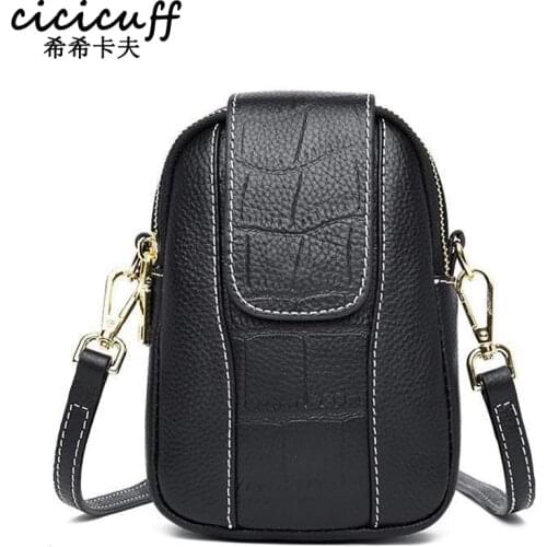 Brand Design Crocodile Pattern Genuine Leather Crossbody Bag for Women Small Phone Purse Shoulder Bags Mini Womens Leather Bags