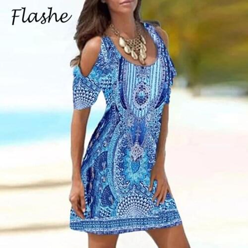 2021 Summer Women Dress Loose Beach High Waist A Line Dresses Holiday Beach Sundresses Off Shoulder O Neck Party Dress Female