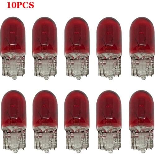 10pcs car t10 halogen w5w 194 158 wedges 12v 5w xenon lamp warm white amber instrument light reading light clearance lamp