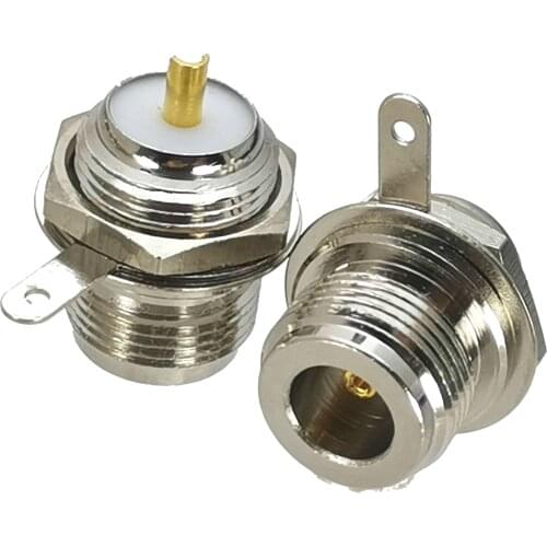 10Pcs N Female Jack Nut Bulkhead Solder Pannel mount RF Adapter Connector Coaxial Straight High Quanlity