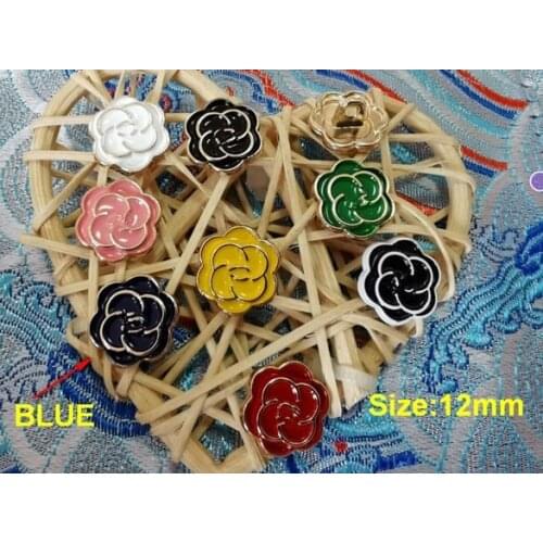 Wholesale 10pieces Metal Alloy Flowers 8 color Clothing Overcoat Jacket Buttons Coat Sweater Button Size 12mm Free shipping