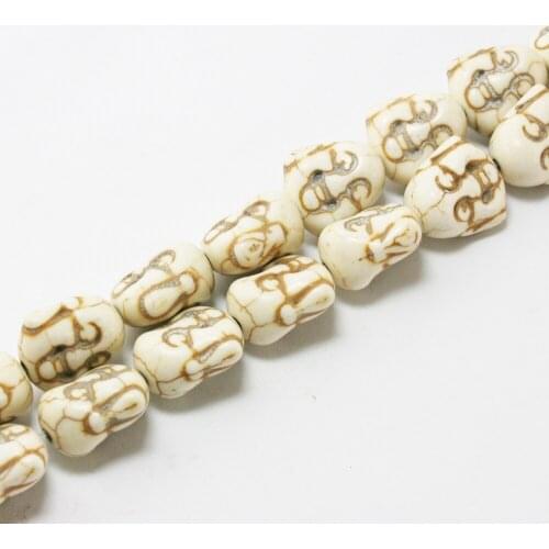 14mm Howlite Buddha head Beads Synthetise Dyed 15'' For DIY Bracelet DH-BTB204-69