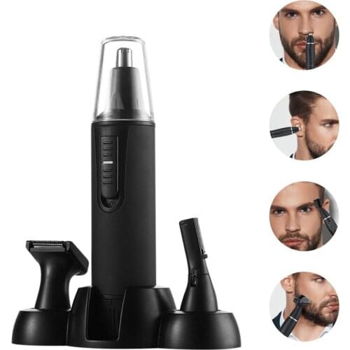 3 in1 Electric Ear Nose Trimmer for Mens Shaver Rechargeable Hair Removal Eyebrow Trimer Safe Lasting Face Care Tool Kit Water