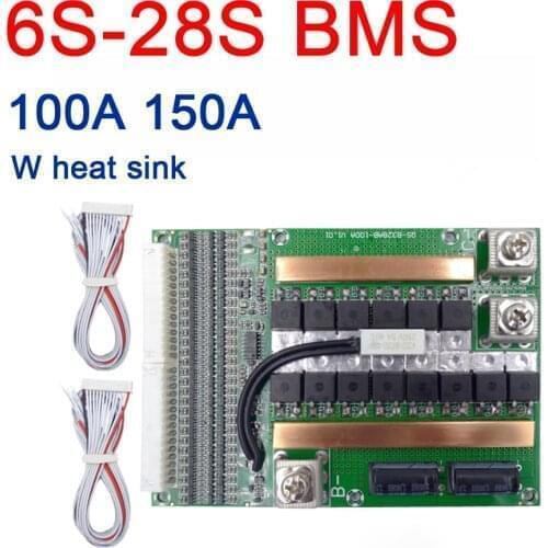 6S TO 28S 100A 150A BMS LiFePO4 Li-ion lithium battery protection Board 7S 8S 10S 12S 13S 14S 16S 17S 20S 24S 24V 48V 60V 72V