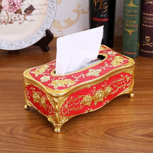 Acrylic Tissue Box European Style Rectangle Tissue Case Paper Holder Table Decoration Accessories Napkin Towel holder