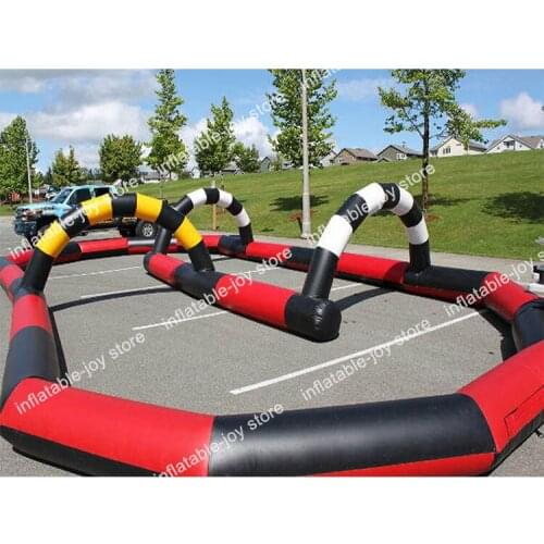Free ship to door!portable outdoor kart racing trace inflatables,inflatable go karts race track,outdoor race track for sale