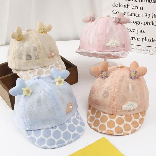 Cartoon Fawn Baby Baseball cap Summer Autumn Breathable mesh Children Cap Outdoor Travel Kids Boys girl Sun Hat