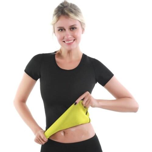 Women Hot Shapewear Fitness Sweat Shirt Weight Loss Sport Tshirt Gym