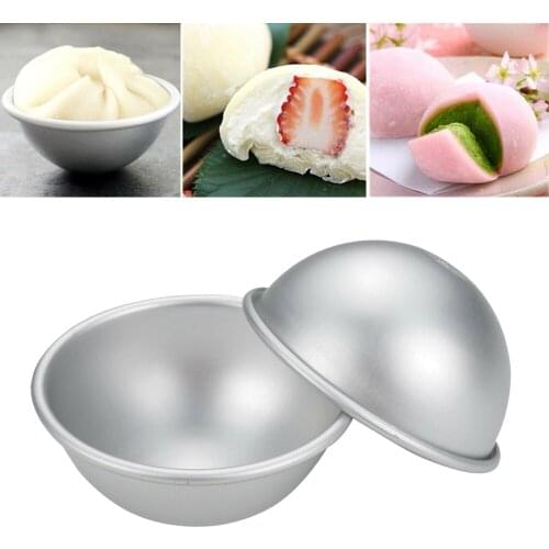 6PCS Round DIY Soap Mold Bath Bomb Molds Salt Ball Homemade Crafting Gifts Semicircle Sphere Metal Mold 3D Sphere Shape 3 Size