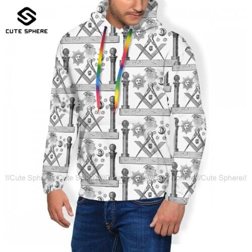 Freemason Hoodie Outdoor Autumn Hoodies Long Casual Polyester Pullover Hoodie Men Oversize