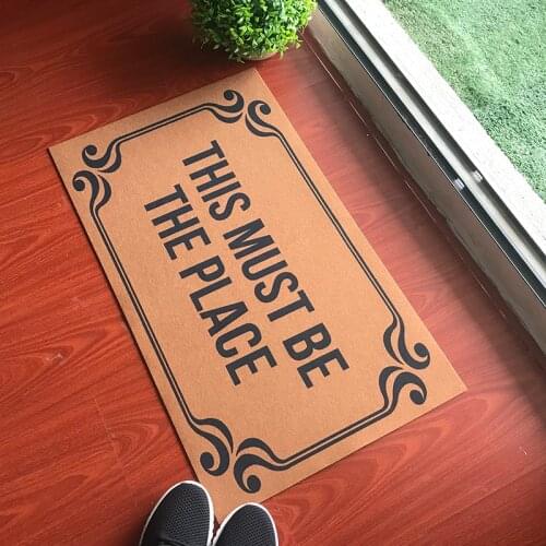 Custom Made Rubber Funny Doormat This Must Be The Place Carpet Entrance Rug Welcome Mats Front Door Mats Office Doormats