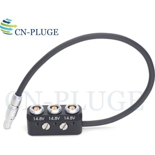 CAMERA 0B 2pin male TO 3 0B 2pin 12v female POWER Distributor three way splitter With 1/4 screw