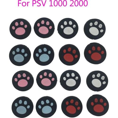 10PAIRS=20PCS For PSV Cat Paw Analogg Thumb Stick Grip Cover Caps For PSV 1000 2000 Console