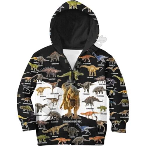 Love Dinosaur World Printed Hoodies Kids Pullover Sweatshirt Tracksuit Jacket T Shirts Boy For Girl Funny Animal Apparel 22