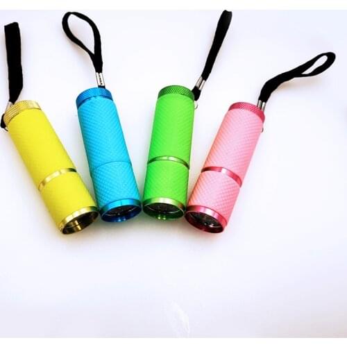 Mini LED Flashlight UV Lamp Portable For Nail Gel Fast Dryer Cure 4 Colors Choose Nail Gel Cure Manicure Tool