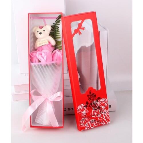 Artificial Flowers Simulation Cake Gift Fake Flowers Rose Soap Flowers For Wedding Bride Birthday Holding Party Valentines Day