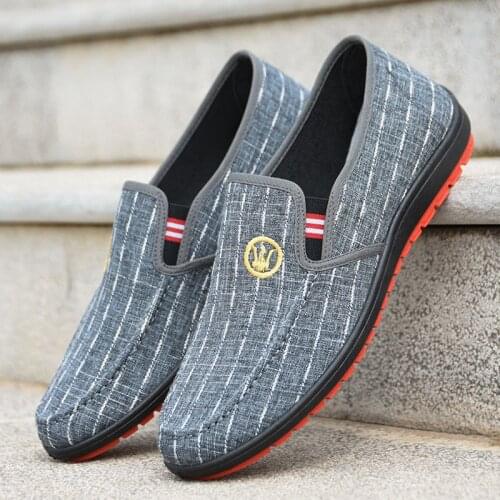 2020 New Summer NEW Mens Loafers Comfortable Flat Casual Shoes Men Breathable Slip-On Soft canvas Driving Shoes Moccasins