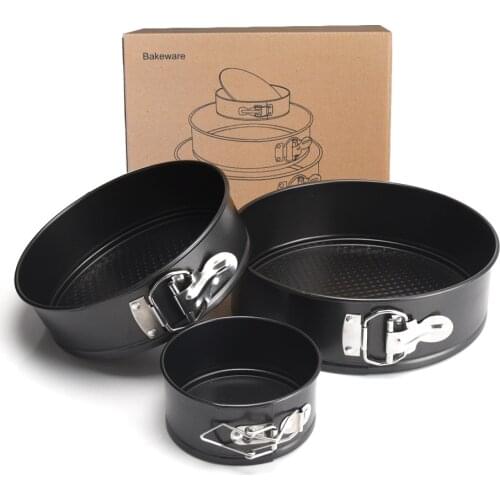 Set of 3 Non Stick Stainless Steel Cake Baking Mold Oven Tray Bakeware Mold Bread Cookware Kitchen Tools Accessories