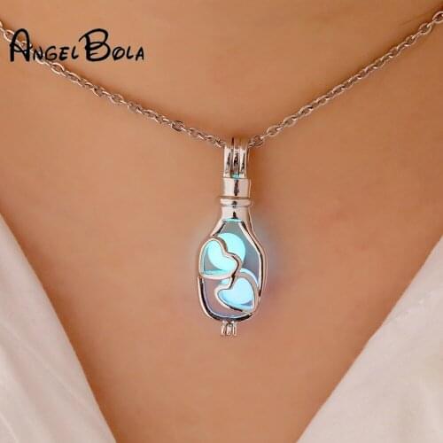 New Luxury Oyster Pearl Wish Bottle Angel Bola Accessories Oils Diffuser Locket for Women Jewelry