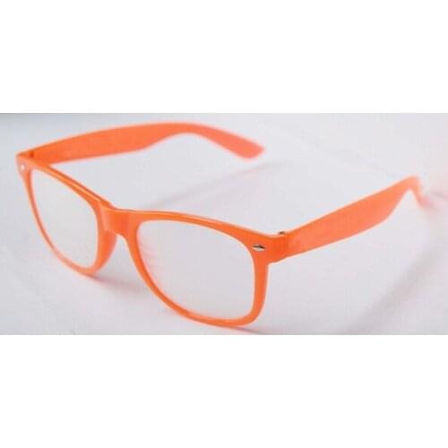 Orange Glow In The Dark Eyewear Frame Fireworks Glasses With Heart Lens