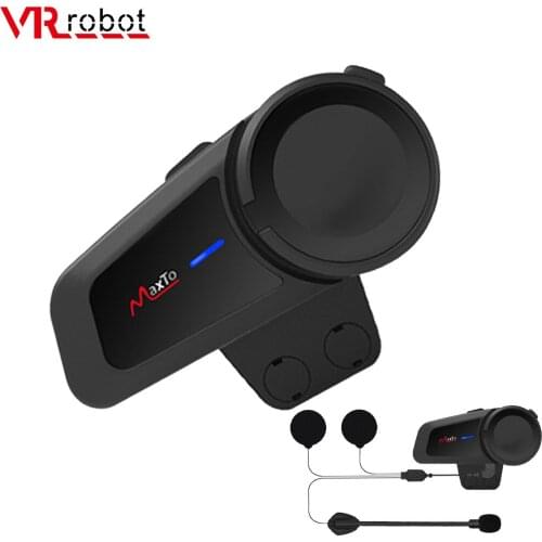 VR robot 1000M Motorcycle Helmet Intercom moto Handsfree Bluetooth Helmet Headset Interphone for Walkie talkie GPS MP3 6 Rider