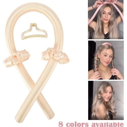 Heatless Curling Rod Headband No Heat Curls Ribbon Hair Rollers Sleeping Soft Headband Hair Curlers DIY Hair Styling Tools