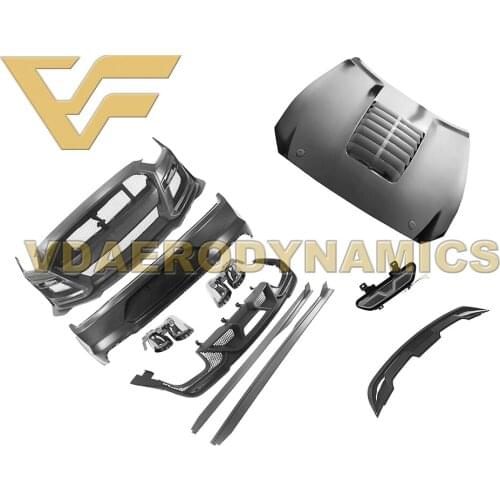 Suitable For 15-17 Ford Mustang VAD-GT500 PP Full Body Kit - includes Front Bumper Side Skirts Rear Bumper Hood Spoiler