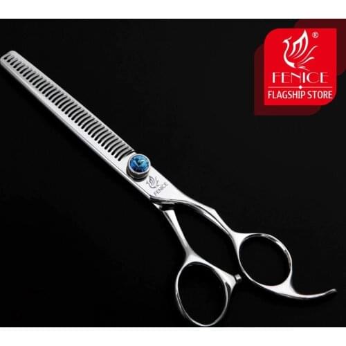 Fenice 7.0 7.5 inch Professional Pet thinning Scissors Japan 440c steel for dog grooming shears