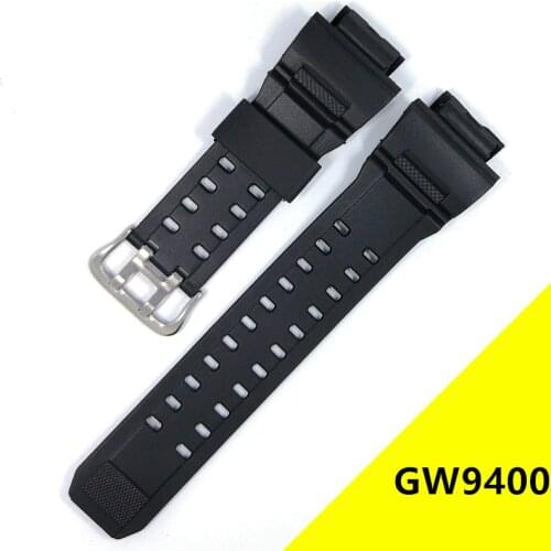 Silicone Rubber Watch Band Strap Fit For Casio G Shock GW9400 GW 9400 Replacement Black Waterproof Watchbands Accessories