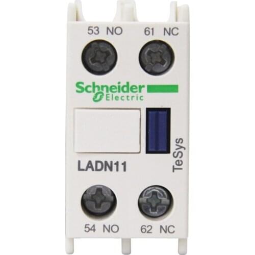 Schneider Electric LADN11C 2PCS Auxiliary Contact Block LA-DN11C 1NO+1NC For TeSys D Series Contactor Brand New Original Export