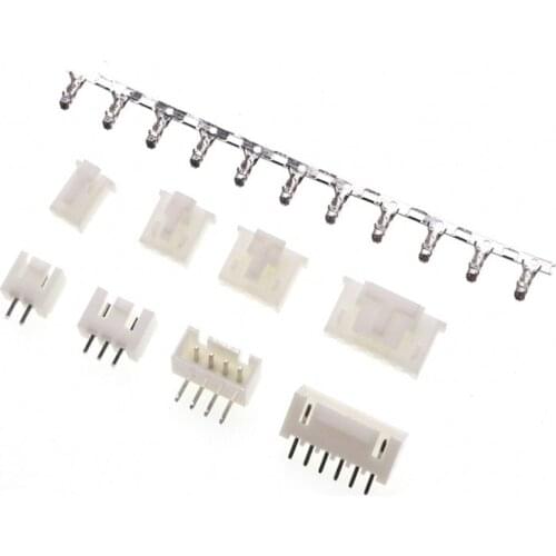 20Set/lot XH2.54 wire Connector XH 2.54mm 180 angle straight pin Header + Housing + Terminal for PCB Car 2/3/4/5/6/7/8/9/10P
