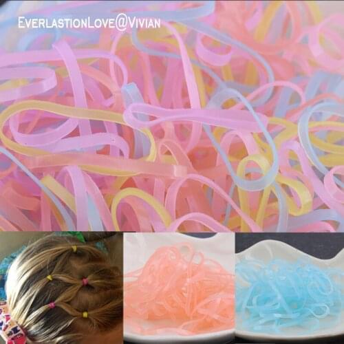 SUQI 210pcs/bag (small package) 2018 New Child Baby TPU Hair Holders Rubber Bands Elastics Girls Tie Gum Hair Accessories