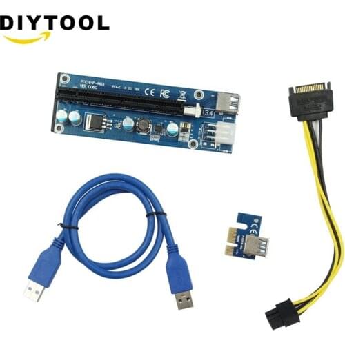 009S PCI-E graphics card extension cable adapter cable USB3.0 adapter card PCIE1X to 16X mining card