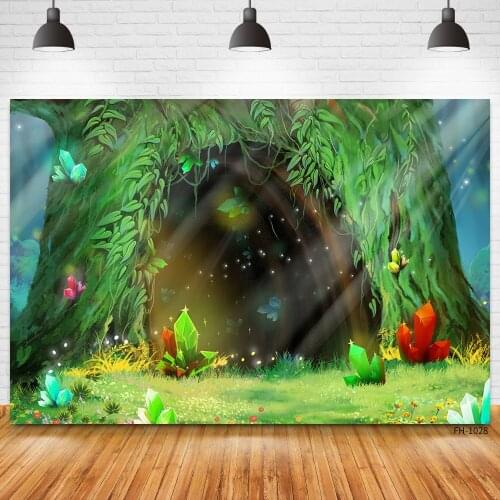 Dreamy Forest Jungle Baby Fairy Poster Backdrops Magic Wonderland Vinyl Photocall Backgrounds Photography Photo For Studio Shoot