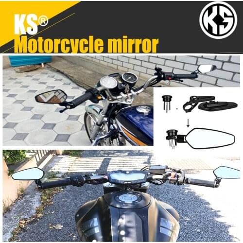 Motorcycle mirror handlebar mirror handle mirror reversing mirror 22MM all aluminum handle mirror motorcycle accessories