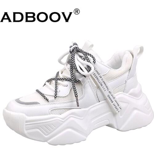 ADBOOV New Platform Chunky Sneakers Women Thick Sole Fashion Sport Casual Shoes Female