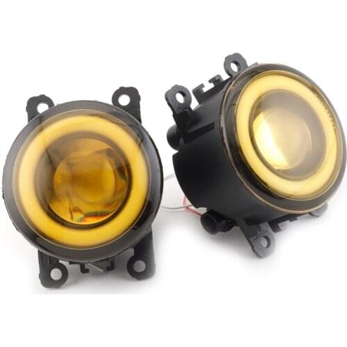 1Pair LED Fog Light Angel Eye Daytime Running Lights for Suzuki Jimny 2018 2019 2020 JB43 Jimny 1998-2017